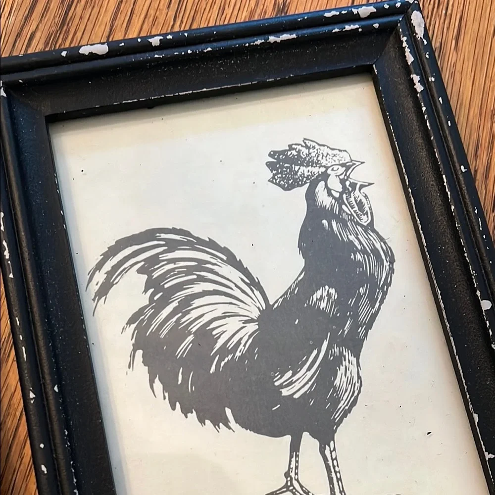 Black Rustic Farmhouse Picture Frames with Vintage Animal Photos
